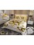 Çift Kişilik Pike Takımı Pamuklu Kumaş Jakar Dokuma Kapitone Dikişli 3D Dijital Baskılı 7 Parça-Lüks Duvet Cover Set Model 2