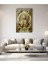 Altın Kadın Gül Motifleri Cam Tablo 3