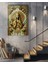 Altın Kadın Gül Motifleri Cam Tablo 4