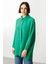Özel Kalıp Zamansız Akıcı Kumaştan Bluz Tunik-B.yeşil 1