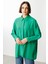 Özel Kalıp Zamansız Akıcı Kumaştan Bluz Tunik-B.yeşil 2