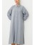 Chooban Dikiş Detaylı Ipekçe Kumaş Konforlu Kap Ferace-Gri 3