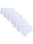 Erkek 6'lı Paket Lastikli %100 Pamuk Beyaz Slip Külot 1