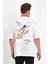 Erkek Melek Baskılı Oversize Tshirt 1
