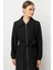 En Boy Farklı Garnilenmiş Otto Kumaşlı Içi Komple Astar Zamansız Özel Trench / Kap-Siyah 5