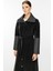 Ray Kapitone Detaylı Özel Mat Kumaş Içi Dolgulu Spor Manto Kaban-Siyah 6