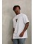 Unisex Oversize Baskılı Bisiklet Yaka Tshirt 4