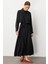 Soft Modal(%90) Içerik Aller Detay Kap Elbise Ferace-Siyah 4