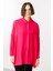 Özel Kalıp Zamansız Akıcı Kumaştan Bluz Tunik-Pembe 2