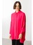 Özel Kalıp Zamansız Akıcı Kumaştan Bluz Tunik-Pembe 6