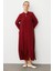 Rouge/ S Parça El Işi Dikiş Detaylı Elbise / Kap-Bordo 1