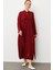 Rouge/ S Parça El Işi Dikiş Detaylı Elbise / Kap-Bordo 2