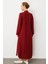 Rouge/ S Parça El Işi Dikiş Detaylı Elbise / Kap-Bordo 4