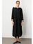 Özel Garni ve Aks Detaylı Otto Kumaş Astarlı Mevsimlik Spor Zamansız Trench / Kap-Siyah 1