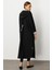Özel Garni ve Aks Detaylı Otto Kumaş Astarlı Mevsimlik Spor Zamansız Trench / Kap-Siyah 5