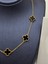 Yonca Model Siyah Gold Renk Büyük Boy Çelik Kolye 2