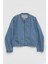 Kadın Açık Mavi Bomber Denim Ceket 1