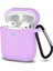 Uruchı Apple Airpods 2.nesil Kılıf, Tam Koruyucu Özellikli Yumuşak Silikon Airpods Aksesuar Kılıf Apple ile Uyumlu Airpods,kadın Erkek, Anahtarlıklı Kablosuz ve Kablolu Şarj Özellikli Kılıfı, Lila 1