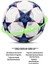Set Futbol Topu Tekmelik Şampiyonlar Ligi Pompalı Sert Zemin Halı Saha Futbol Topu Mavi No:5 5
