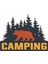 Aksesuar Off Road Camping Adventure Kamp Sticker Offroad Ayı Bear Sticker 14 x 11 cm 1