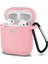 Uruchı Apple Airpods 2.nesil Kılıf, Tam Koruyucu Özellikli Yumuşak Silikon Airpods Aksesuar Kılıf Apple ile Uyumlu Airpods, Anahtarlıklı Kablosuz ve Kablolu Şarj Özellikli Kılıfı, Açık Pembe 1