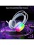 HT409 USB Kablolu Rgb LED Aydınlatmalı Mikrofonlu Kulak Üstü Gaming Kulaklık Beyaz (Beyaz) 2