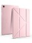 Galaxy Tab A9 Plus X210 X213 X215 X217 ile Uyumlu Kılıf Kalem Bölmeli Trifolding Case Rose Gold 2