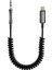 iPhone Lightning To 3.5mm Örgülü Spiralli Aux Kablo Dönüştürücü 1m (Tüm Lightning Girişli Telefonlar ile Uyumludur) Sa-01 1