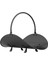 Metal Saplı Şömine Siyah Oval Odunluk Sepeti – 48 × 34 × 35 cm Firewood Basket 3