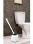 Home Silikon Wc Tuvalet Banyo Fırçası Klozet Fırçası Beyaz Kare 2