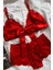 Kadın Kırmızı Dantelli Kurdelalı Sütyen Külot Takımı 4