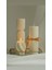Candle El Yapımı Kokusuz Burgu Desenli 10*10 Çokgen Yuvarlak Dekoratif Mum– Kırık Beyaz -20*7-15*7 1