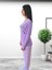 Sweet Kalp Desenli Pamuk Kadın Pijama Takımı (Eflatun) Mor 3