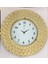 Dekoratif Taşlı Yuvarlak Duvar Saati Altın Renk 1