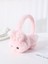Kız Çocuk Tavşan 3D Peluş Kulaklık Pembe 1