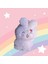 Kız Çocuk Tavşan 3D Peluş Kulaklık Pembe 2