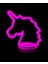 Neon Işıklı Unicorn Masa Gece Lambası Pil+Usb 1