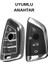 Bmw 1 3 5 7 - X1 X3 X4 X5 F10 F15 F16 F20 F30 F18 F25 M3 M4 4 Buton Nano Anahtar Kılıfı Siyah-Gümüş 2