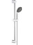 Vitalio Start 100 Sürgülü Duş Seti, 600 mm Sürgülü Ray , 100MM El Duşu 3 Akışlı , 1750 mm Duş Hortumu, Kireç Önleyici Sistem, Duş Başlığı, Krom, 26032000 1