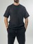 Yaka İp Detaylı Tasarım Erkek Siyah T-Shirt COC2611 2