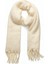 Kadın Krem Püsküllü Soft Dokulu Klasik Şal 3