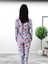 Flamingo Desenli Kadın Polar Peluş Pijama Takımı (Yeşil) Yeşil L 5