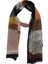 Bej Kahve Siyah Renk Geçişli Desenli Şal 4