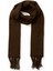 Kadın Koyu Kahverengi Püsküllü Soft Dokulu Şal 3