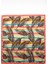 Tropikal Yaprak Desenli Renkli Kare Fular 2