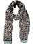 Mint Kenarlı Leopar Desenli Şal 4