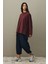 Kalın Katlamalı Sweatshirt Bordo 3