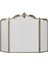 Metal Antik Gold Katlanabilir 3 Panel Şömine Siperlik 128X82 cm Kıvılcım Önleyici - Ateş Kalkanı 2