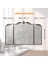 Metal Antik Gold Katlanabilir 3 Panel Şömine Siperlik 128X82 cm Kıvılcım Önleyici - Ateş Kalkanı 4