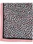 Pembe Kenarlı Leopar Desenli Şal 3